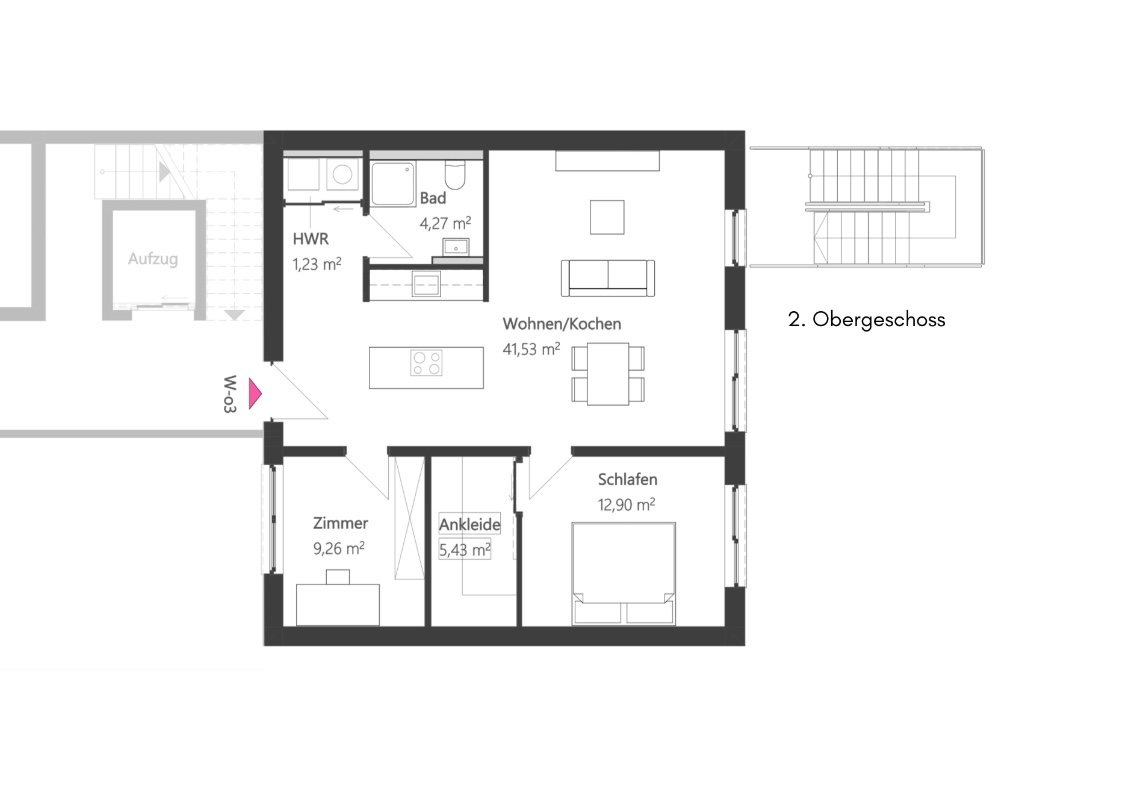Grundriss WE 03 – Riverside Living Koblenz-Pfaffendorf